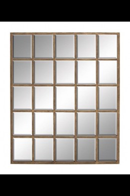 56"H x 44"W METAL AND WOOD MIRROR [201621] SHIPS PALLET ONLY